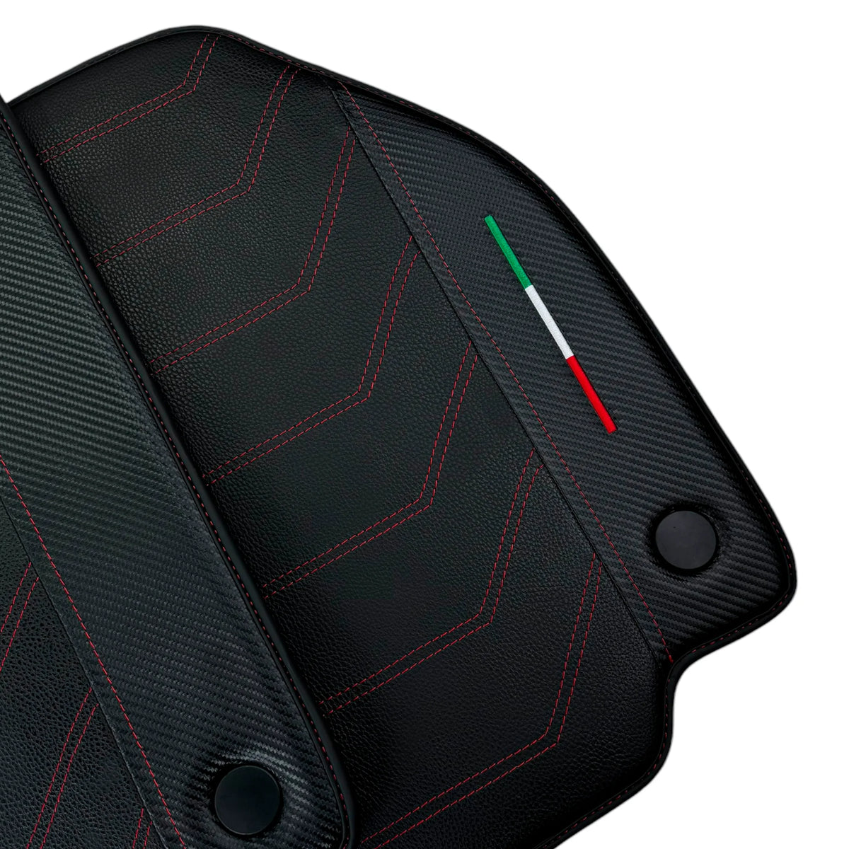 Leather Floor Mats For Ferrari 488 Spider (2016-2022) With Carbon Fiber | Italian Edition
