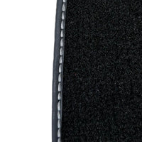 Leather Floor Mats for Ford Mustang GT350 Shelby (2015-2021) with Cobra Sewing - AutoWin