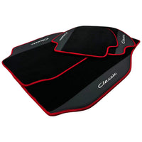 Leather Floor Mats for Porsche Classic 911 (1963-1989) with Red Trim - AutoWin