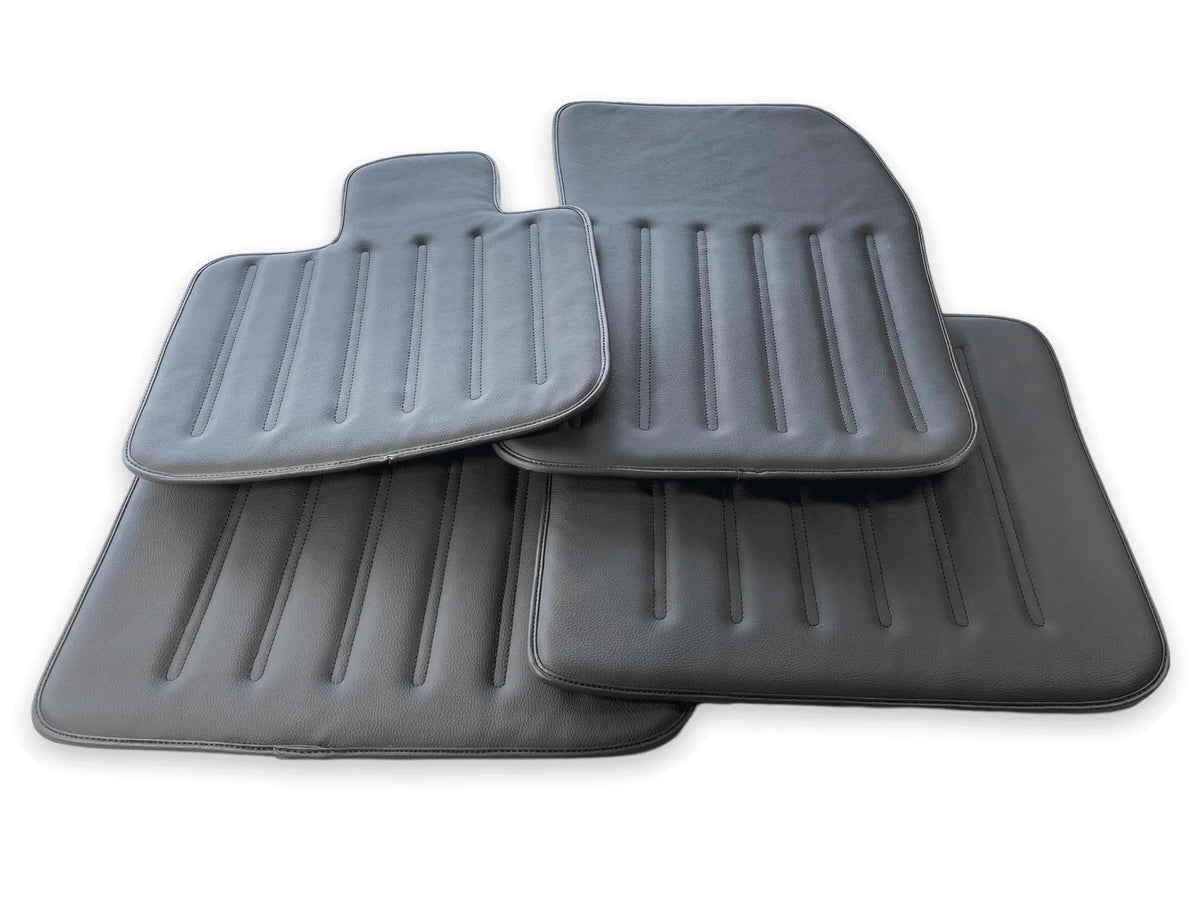 Leather Floor Mats For Rolls Royce Black Badge Ghost Series II (2021-2024) Black - AutoWin