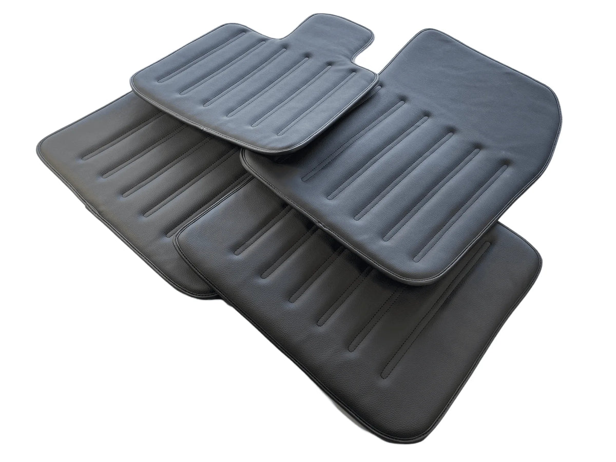 Leather Floor Mats for Rolls Royce Black Badge Phantom VIII (2017-2024) Black - AutoWin
