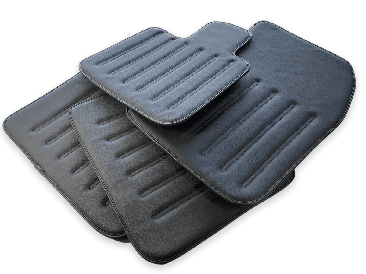 Leather Floor Mats for Rolls Royce Black Badge Phantom VIII (2017-2024) Black - AutoWin