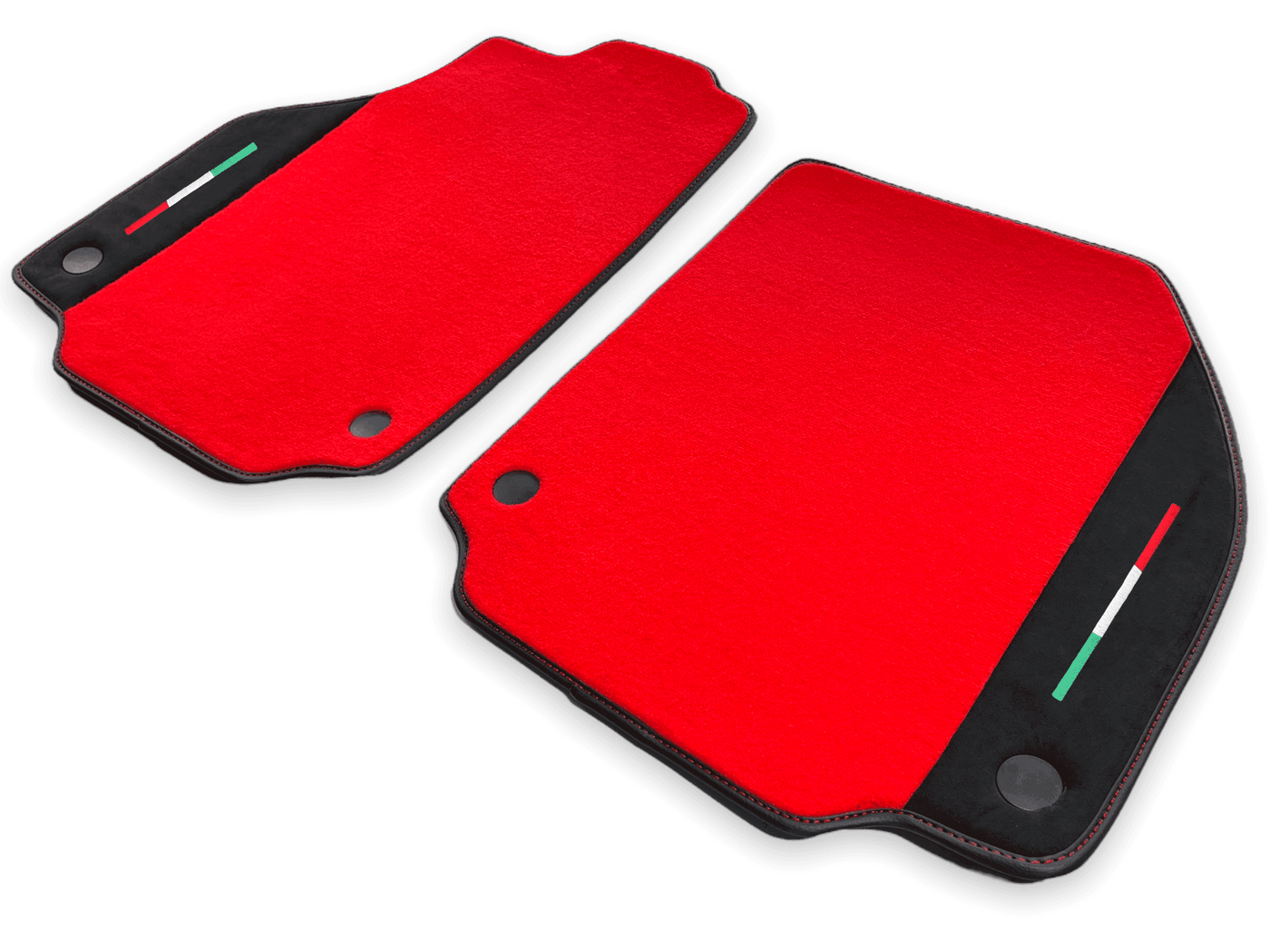 Floor Mats For Ferrari 458 Italia (2009-2015) Red Carpet And Alcantara Leather - AutoWin