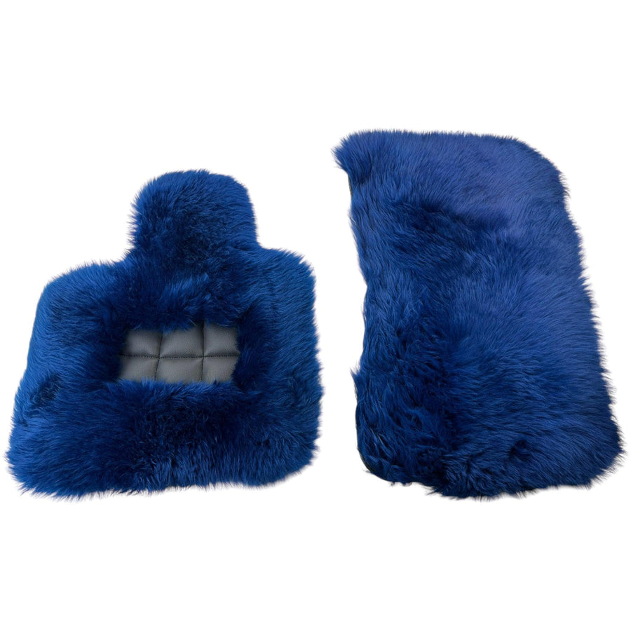 Navy Blue Sheepskin Floor Mats for Rolls Royce Spectre (2023-2024) | ER56 Design - AutoWin
