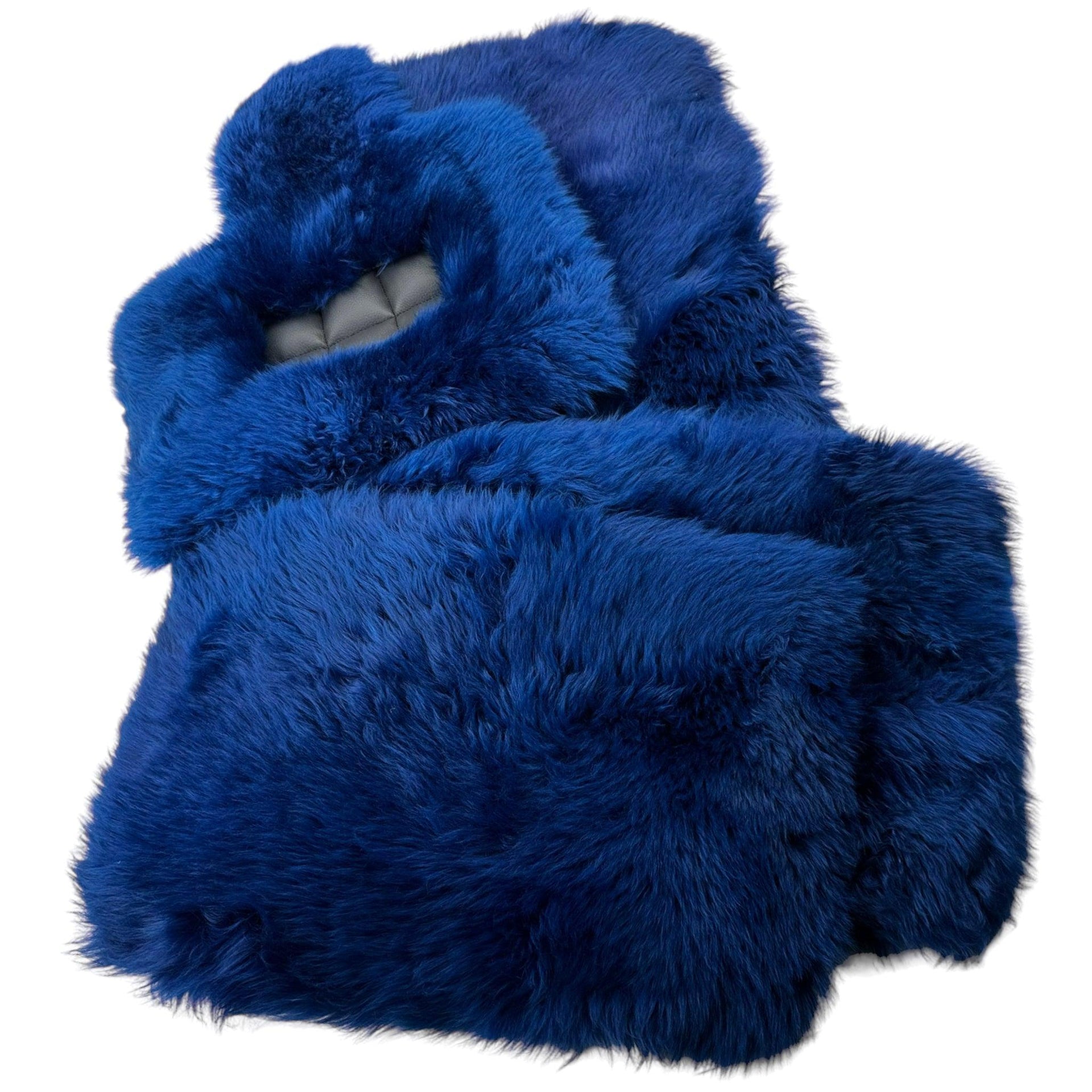 Navy Blue Sheepskin Floor Mats for Rolls Royce Wraith (2013–2023) | ER56 Design - AutoWin