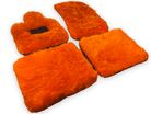 Orange Sheepskin Floor Mats For Rolls Royce Spectre (2023-2024) Er56 Design Brand - AutoWin