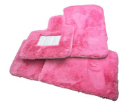 Pink Sheepskin Floor Mats For Bentley Bentayga Er56 Design Brand - AutoWin