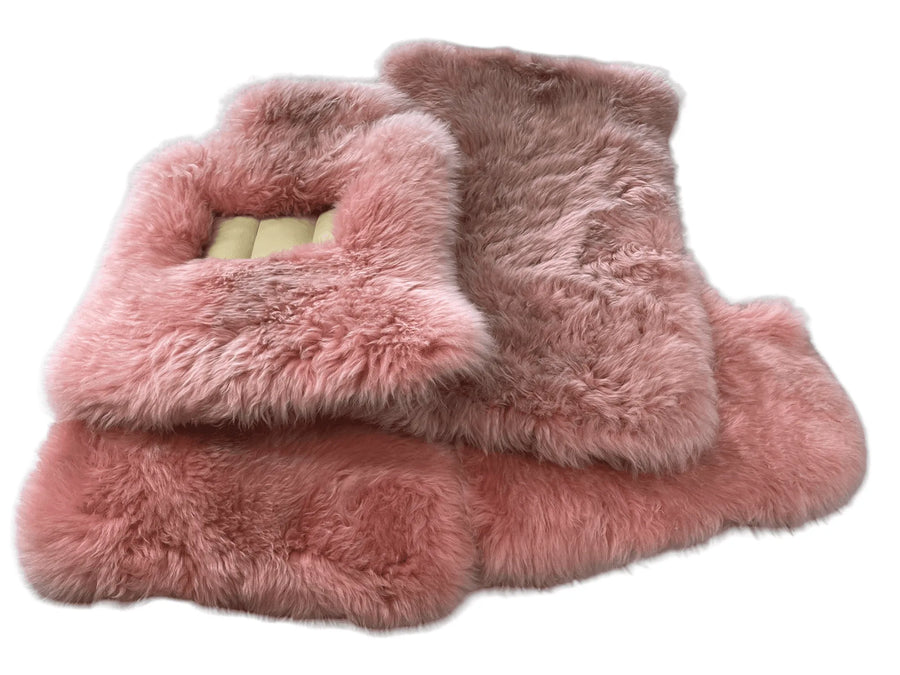 Alfombrillas de piel de oveja rosa para Rolls Royce Phantom VIII (2017-2024) ER56 Design Brand - AutoWin