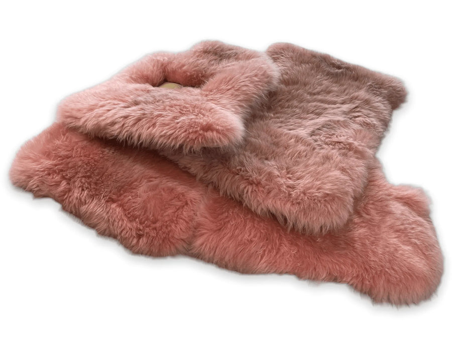 Alfombrillas de piel de oveja rosa para Rolls Royce Phantom VIII (2017-2024) ER56 Design Brand - AutoWin