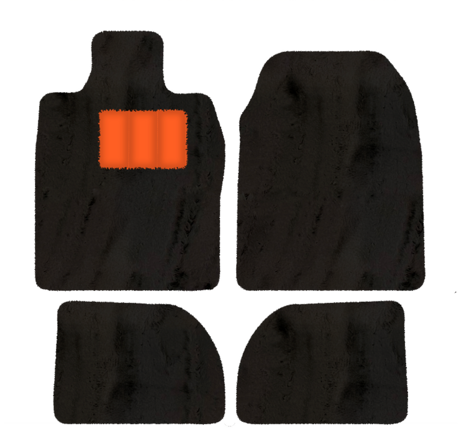 Tappetini in pelle di pecora per Porsche 924 (1976-1988) - Lunghezza della pelle di pecora, Varie opzioni di colore