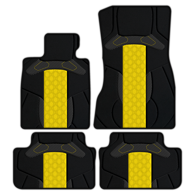 Premium Customizable Leather Floor Mats with AW45 Pattern for BMW i8 I12 (2014-2021) Hybrid Coupe