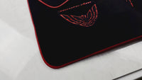 Tapis de voiture noir avec bord rouge pour Pontiac FireBird (1970-1981) Trans Am