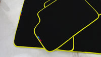Black Floor Mats For BMW G30 Sedan (2016-2023) | Yellow Trim