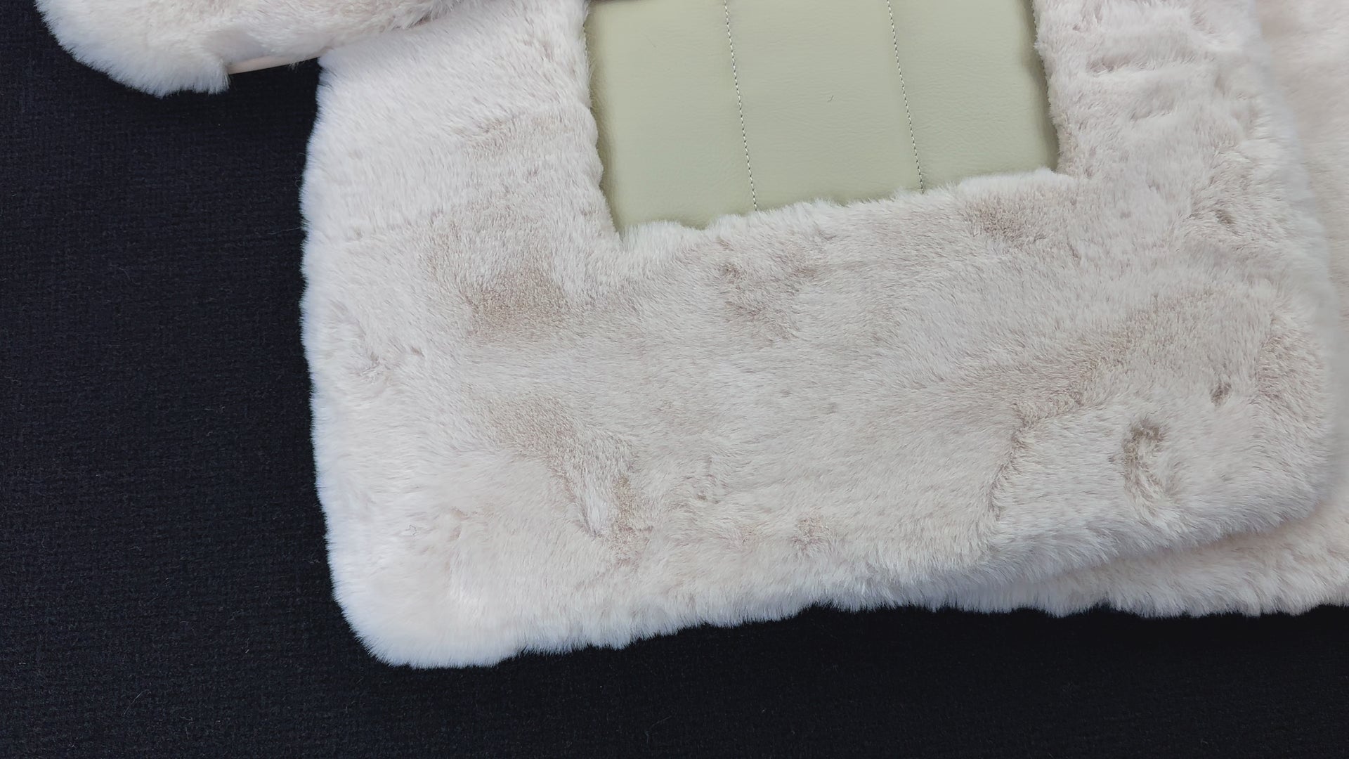 White Sheepskin Floor Mats for Bentley Continental GTC (2011-2018) ER56 Design - ER56 Design