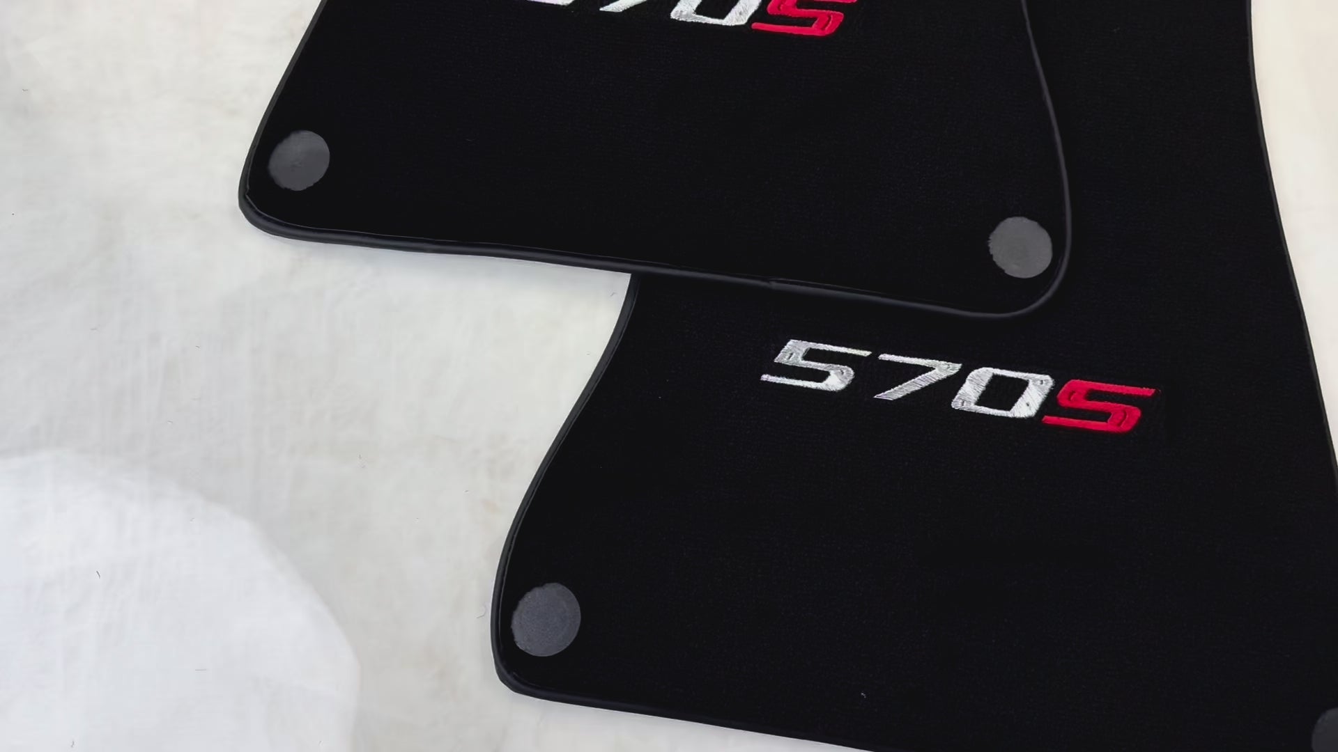 Black Floor Mats for McLaren 570S Tailored Carpets Set AutoWin - AutoWin