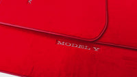Alfombrillas rojas para Tesla Model Y (2020-2023) con ribete rojo
