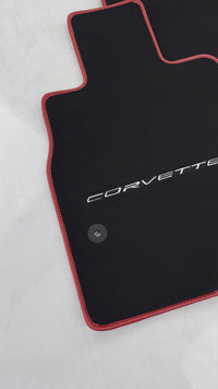 Tapis de voiture noirs pour Chevrolet Corvette C8 (2020-2024)