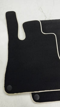 Alfombrillas negras para coches Mercedes-Benz SL-Class R231 (2012-2022) con borde beige