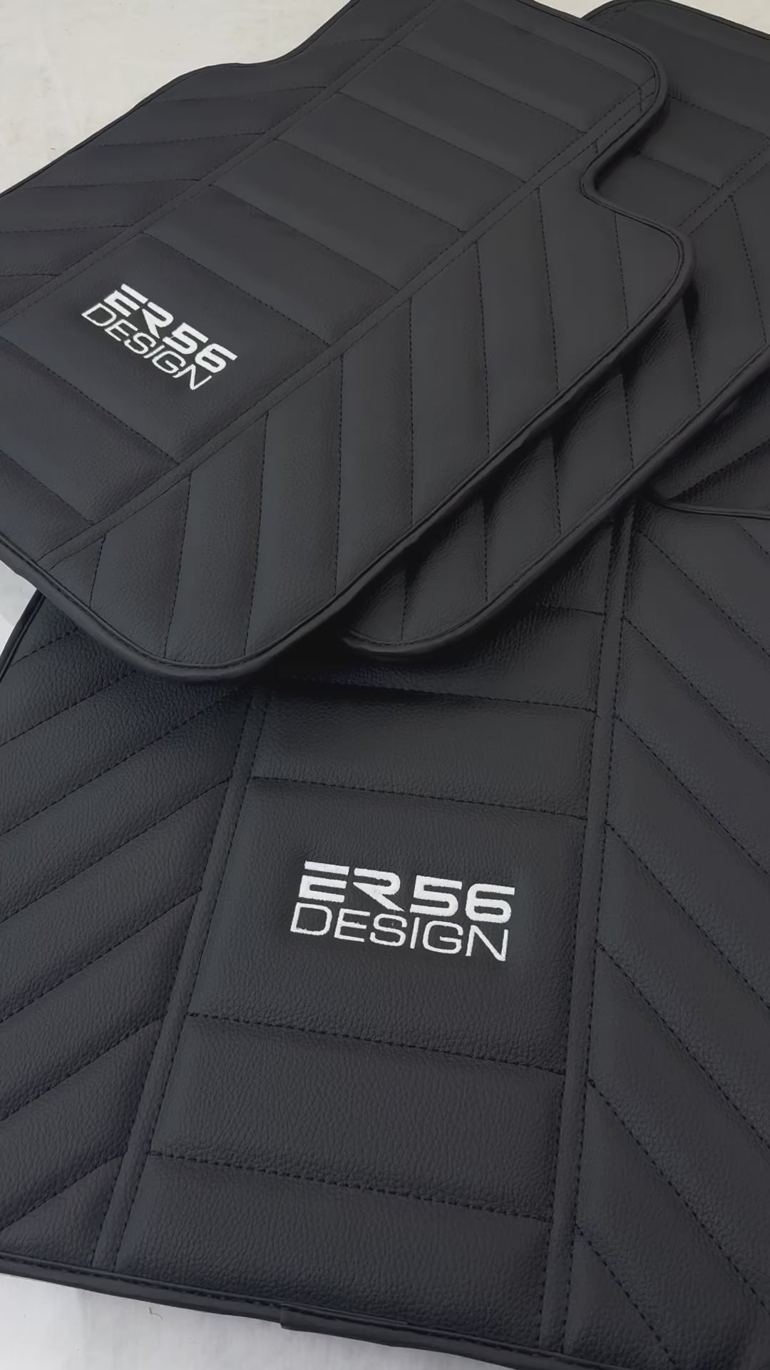 Grüne Leder-Fußmatten für Rolls Royce Black Badge Wraith (2013–2023) - AutoWin.EU