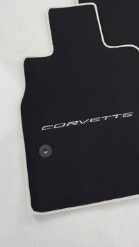 Tappetini per auto neri per Chevrolet Corvette C8 (2020-2024)