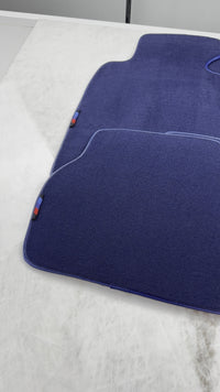 Tapis de voiture bleus pour BMW Série 5 E39 Berline (1996-2003)