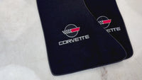 Tapis de voiture noirs pour Chevrolet Corvette C4 (1984-1996)
