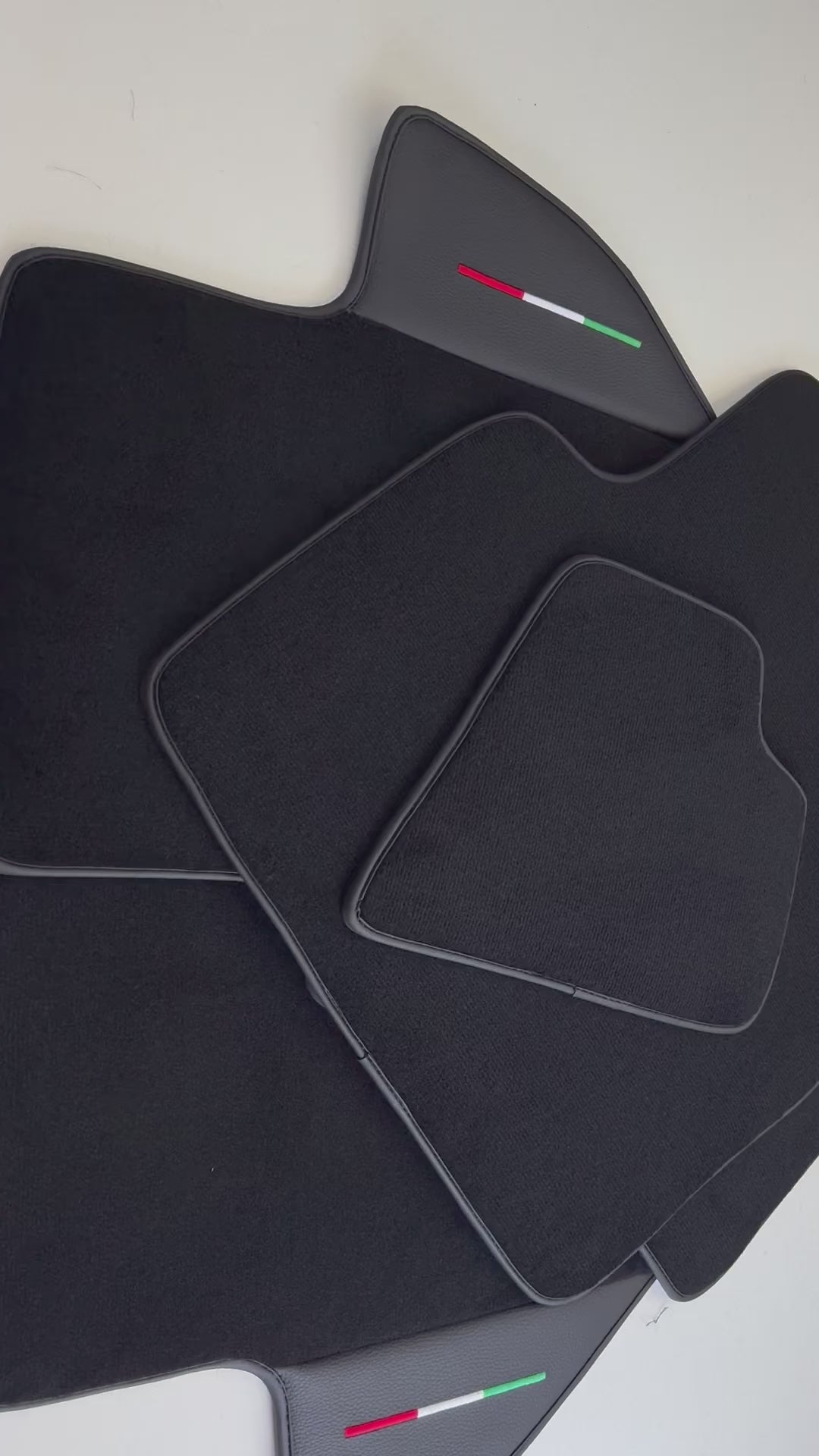 Floor Mats For Ferrari Mondial Coupe 1980-1993 Italian Edition with Leather - AutoWin.EU