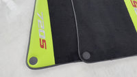 Tapis de voiture noir pour McLaren 720S année 2017-2021 avec cuir vert