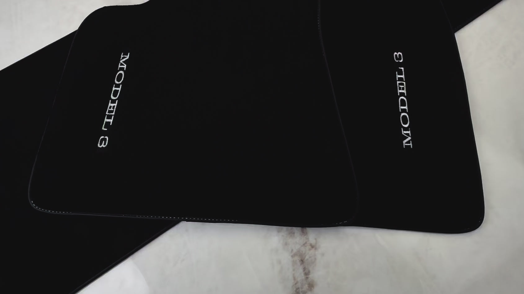 Tapis de voiture noirs pour Tesla Model 3 (2017-2023) - ER56 Design