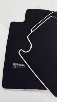 Black Floor Mats For Toyota Land Cruiser 120 (2002-2009) Beige Trim | ER56 Design