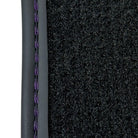 Purple Leather Black Floor Mats for McLaren 600 LT (2018-2020) | Black Trim - AutoWin