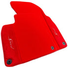 Red Floor Mats For Bentley Flying Spur (2005-2013) with Alcantara Leather - AutoWin