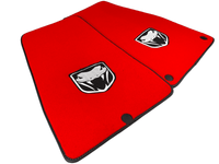 Red Floor Mats For Dodge Viper (2003-2006) With Emblem Tailored - AutoWin