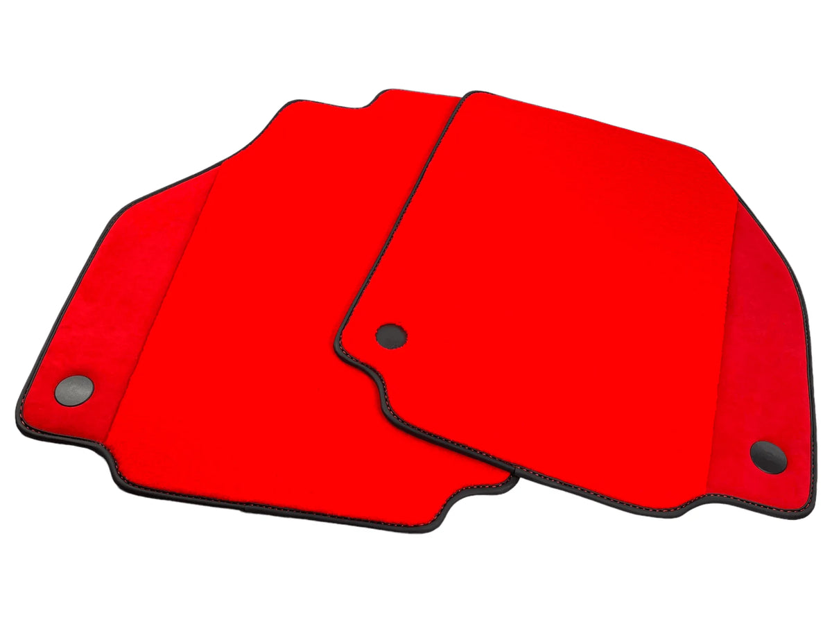 Red Floor Mats For Ferrari 488 GTB 2016-2022 With Red Alcantara Leather - AutoWin