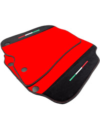 Red Floor Mats For Ferrari 812 GTS (2019-2023) With Alcantara Leather