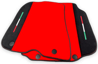Red Floor Mats For Ferrari 812 GTS (2019-2023) With Alcantara Leather