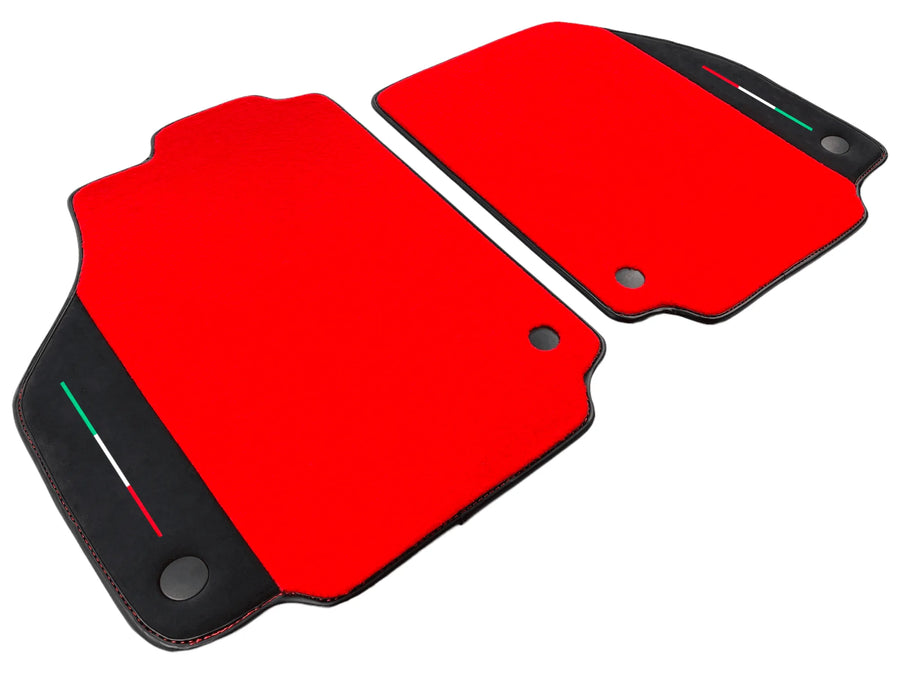 tappetini auto rossi per Ferrari F8 Tributo 2019-2022 con pelle Alcantara - AutoWin