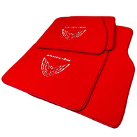 Red Floor Mats for Pontiac FireBird (1993-2002) with Trans Am Logo - AutoWin