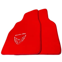 Red Floor Mats for Pontiac FireBird (1993-2002) with Trans Am Logo - AutoWin
