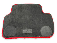 Red Sheepskin Floor Mats For Bentley Bentayga Er56 Design Brand - AutoWin