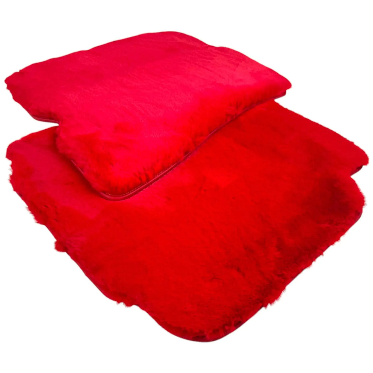 Red Sheepskin Floor Mats for Ferrari F12 Berlinetta (2012-2022)