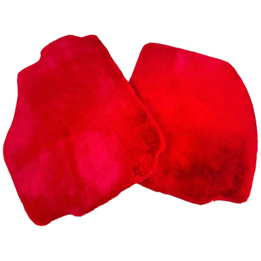 Red Sheepskin Floor Mats for Ferrari F8 Spider (2019-2023)