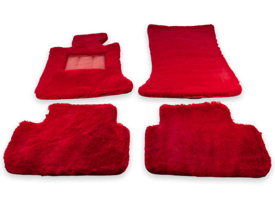 Red Sheepskin Floor Mats For Rolls Royce Shadow 1965-1977 Er56 Design Brand - AutoWin