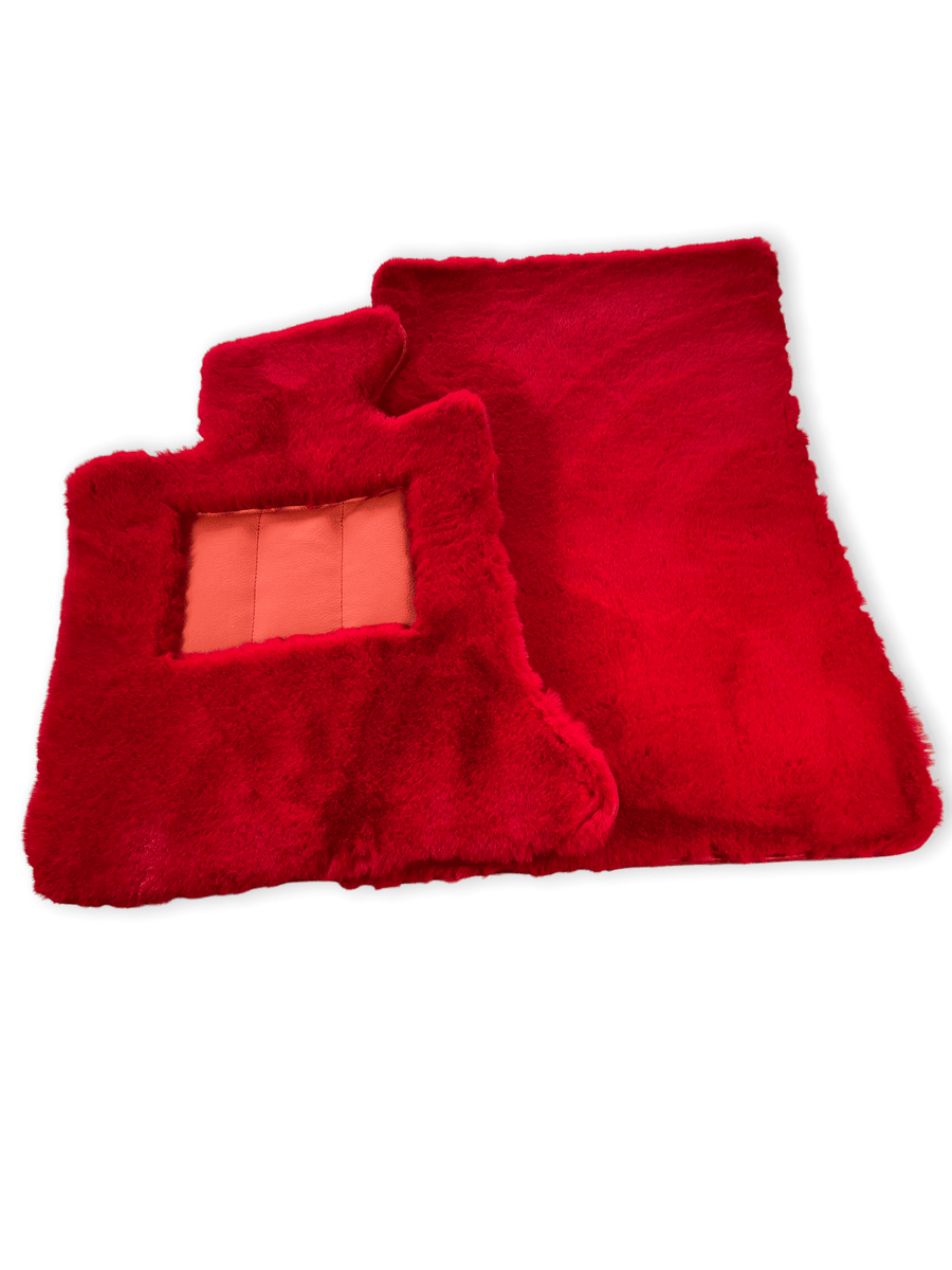 Red Sheepskin Floor Mats for Rolls Royce Spectre (2023-2024) ER56 Design Brand - AutoWin