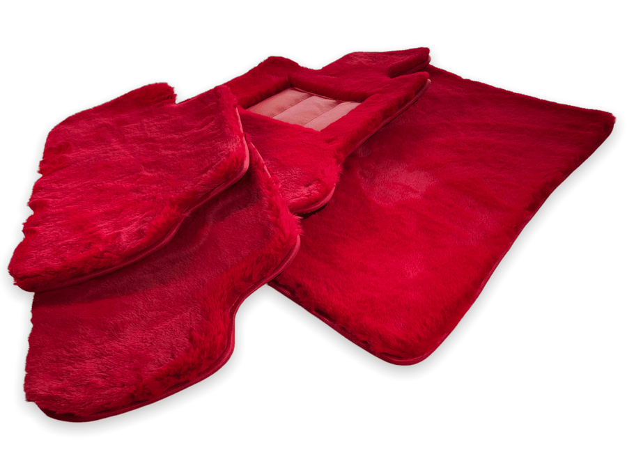 Red Sheepskin Floor Mats for Rolls Royce Spectre (2023-2024) ER56 Design Brand - AutoWin