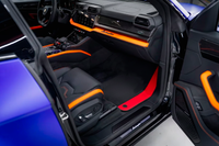 Customizable Black Floor Mats for Lamborghini Urus with Red Nappa Leather