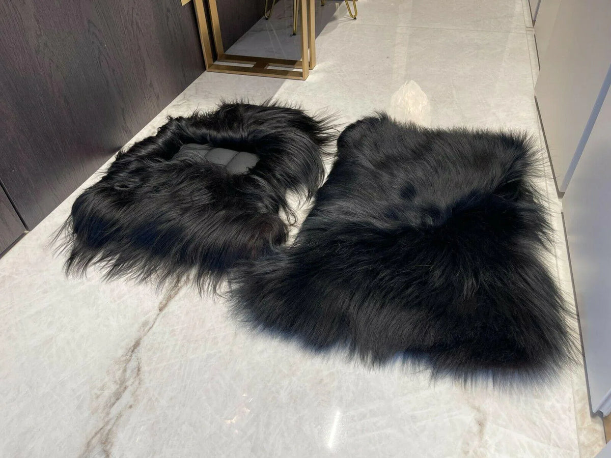 Sheepskin Floor Mats For Rolls Royce Phantom VIII (2017-2024) ER56 Design Brand - AutoWin