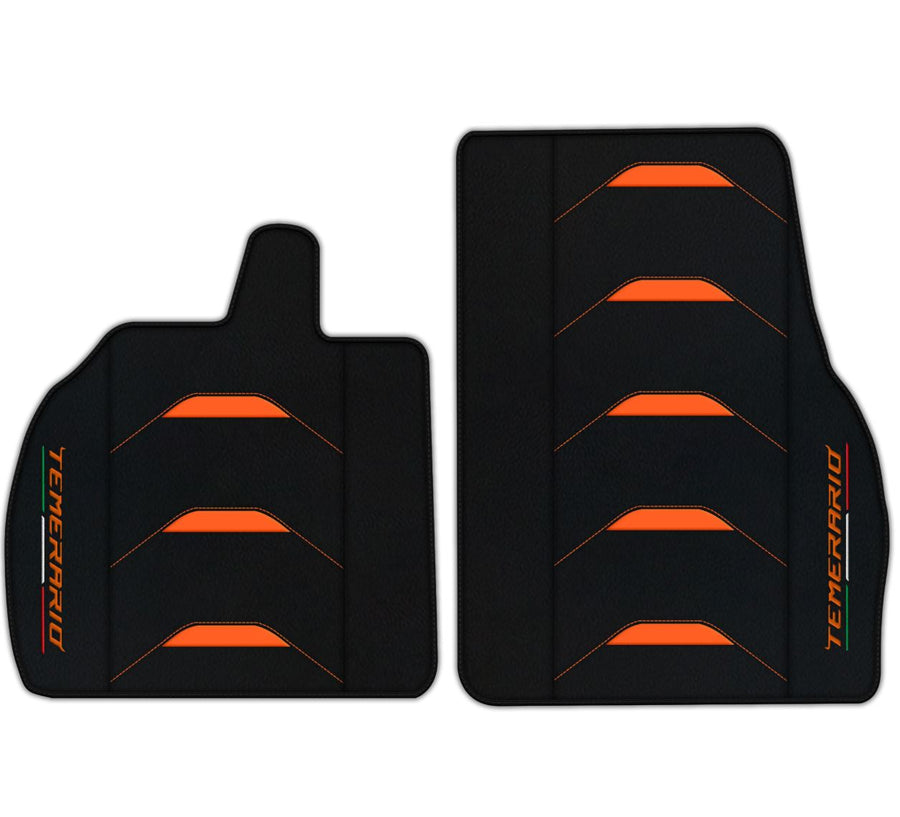 Orange Edition Leather Floor Mats for Lamborghini Temerario (2025-2026)