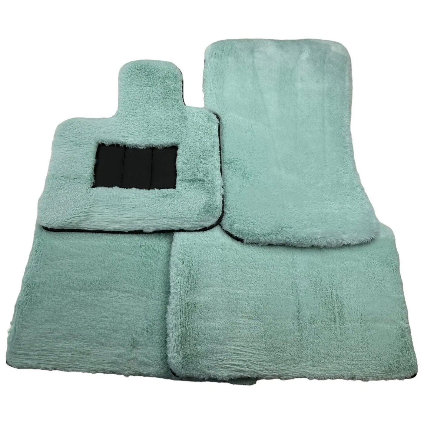 Tiffany Blue Sheepskin Floor Mats For Rolls Royce Cullinan Rr31 2018-2023 Er56 Design Brand - AutoWin