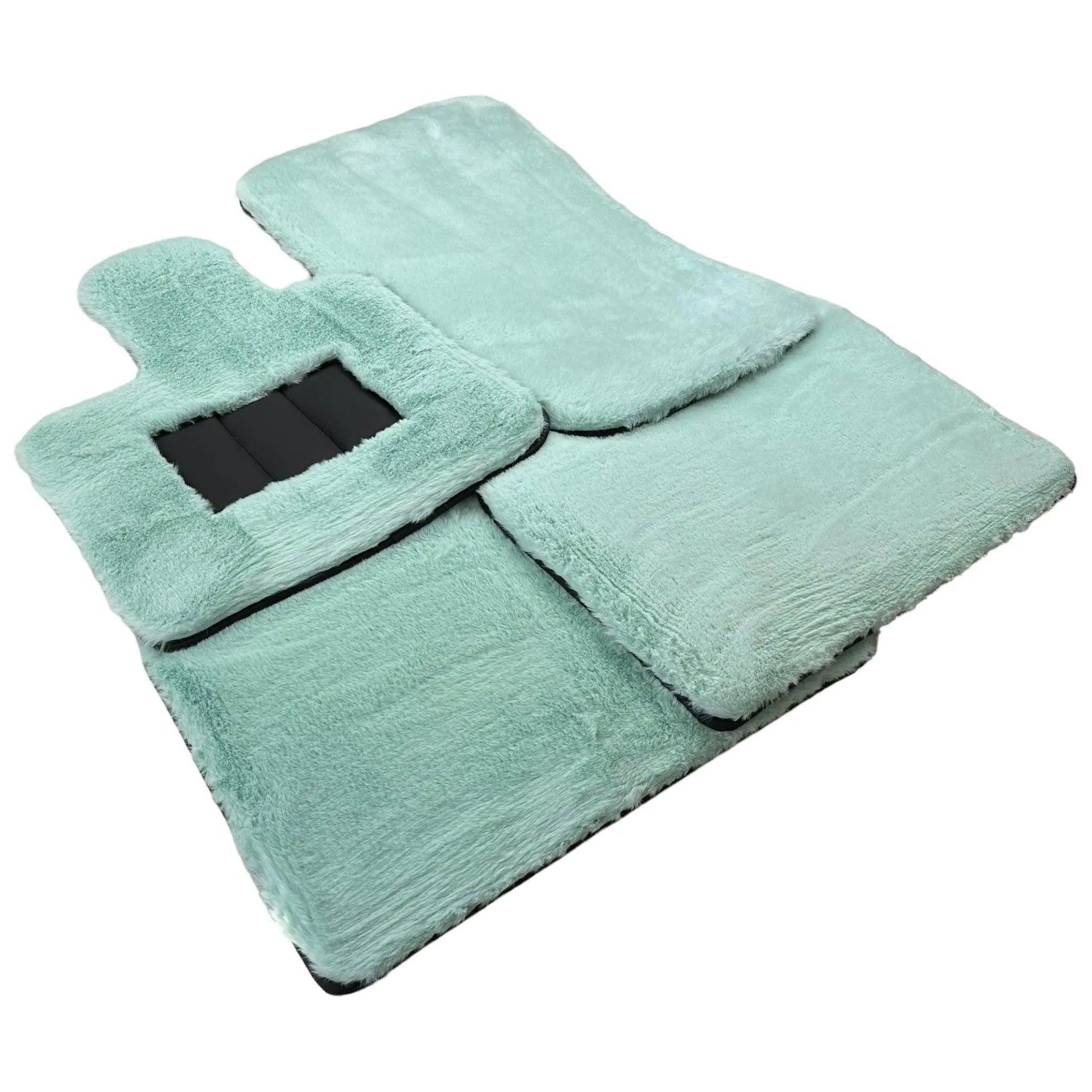 Tiffany Blue Sheepskin Floor Mats For Rolls Royce Ghost Series I (2010–2020) Er56 Design Brand - AutoWin